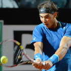 Nadal ejecuta un golpe de los que le llevaron al triunfo.
