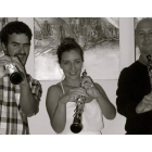 Los miembros del trío de oboes y corno inglés Troisiemme Anche.