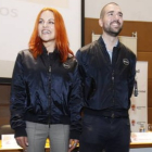Sara García y Pablo Álvarez en su visita a la Universidad de León. RAMIRO
