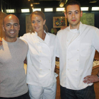 José, Belén y Álex en el Restaurante Zuloaga.