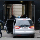 Llegada de Abdeslam al palacio de Justicia de París.