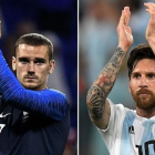 Griezmann y Messi, las estrellas de Francia y Argentina, respectivamente