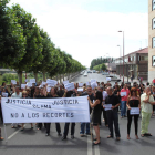 Un momento de la protesta de los funcionarios de Justicia.