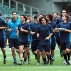 Los jugadores italianos se entrenaron ayer con vistas al choque ante Corea