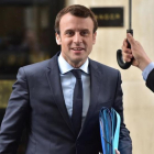 El candiato a la presidencia francesa, Emmanuel Macron.