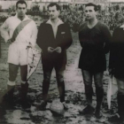 Galindo en un Racing-Rayo (arriba) y abajo, izquierda, en El Toralín.