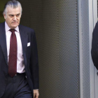 Luis Bárcenas acudió ayer a la Audiencia Nacional, como tiene que hacer cada quince días.
