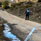 Estado de la carretera de Foncebadón a Molinaseca, ruta principal de paso de los peregrinos.