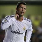 Cristiano Ronaldo celebrando el gol que marcó ayer al Villarreal.