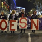 Marcha contra la violencia machista del 25 de noviembre del 2014, convocada por la Xarxa de dones feministes.