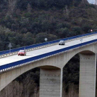Imagen de la N-120 a su paso por el municipio de Sobrado, única conexión actual entre el Bierzo y Orense.