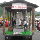 Una de las carrozas del desfile era un lavadero.