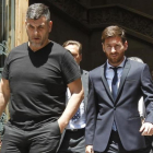 Leo Messi sale de la Audiencia de Barcelona tras declarar este jueves.