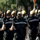 Militares de la Unidad Militar de Defensa, en el último desfile del Día de las Fuerzas Armadas
