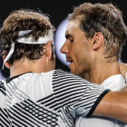 Roger Federer y Rafa Nadal dejaron muy alto el listón tanto en la pista como fuera de ella de lo que son y deben ser dos campeones. MADE NAGI