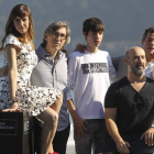 Natalia de Molina, David Trueba, Francesc Colomer, Javier Cámara y Jorge Sanz posan tras la proyección de la película.