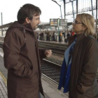 Jordi Évole habla con Teresa Gómez-Limón, superviviente del accidente del tren Alvia en Santiago, en un momento del programa 'Tras el accidente'.