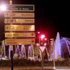 En Guzmán, el desvío a Burgos se hace por la N-120.