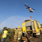 Operativo contra un incendio en Las Médulas