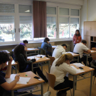 Un momento del examen, ayer en el Centro de Idiomas.