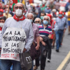 Imagen de una manifestación de los pensionistas de Bilbao. MIGUEL TOÑA