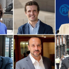 Candidatos a la presidencia del PP, de izquierda a derecha y de arriba a abajo: Santamaría, Casado, Cospedal, García-Margallo, Cabanes y García-Hernández.