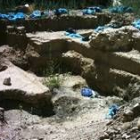 Imagen de parte de los muros romanos que se han hallado en la excavación