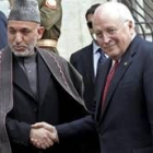 Cheney se reunió con Karzay en Kabul tras el ataque