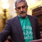 Llamazares, durante una sesión en el Congreso.