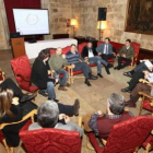 Un momento de la reunión de empresas de ayer.