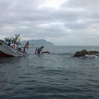 El pesquero que se ha hundido cerca de las islas Formigues.