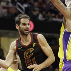 José Manuel Calderón en el partido de esta madrugrada frente a Los Lakers