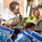 Un grupo de niños salvadoreños en una guardería de S.O.S en el departamento de Son Sonate (El Salvador).