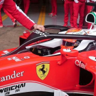 El halo instaurado a modo de prueba en Ferrari.