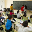 Alumnos leoneses durante una clase. FERNANDO OTERO