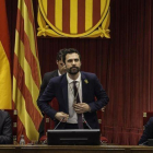 Roger Torrent, durante la sesión constitutiva del Parlament, el pasado 17 de enero.