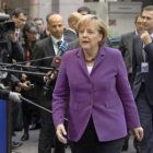 Angela Merkel, a su llegada a la cumbre de líderes de la Unión Europea.