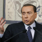 El líder del Pueblo de la Libertad, Berlusconi.