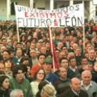 La provincia se movilizó en Veguellina en febrero de 1998 contra el cierre de la azucarera