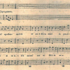 Fragmento del manuscrito de la cantata escrita por Mozart y Salieri.