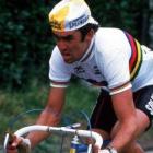 Claude Criquielion durante un campeonato de ciclismo.