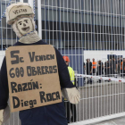 Los trabajadores de Vestas también se concentrarán hoy ante la planta de Villadangos. RAMIRO