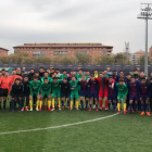 El Zhejiang Greentown de Sergi Barjuán, con el juvenil del Barça en la ciudad deportiva Joan Gamper el pasado mes de febrero.