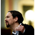 Pablo Iglesias, en una intervención en el Congreso. SEBASTIÁN MARISCAL