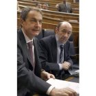 Zapatero y Rubalcaba, esta semana en el Congreso.