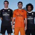 Xabi Alonso, Marcelo, Bale, James y Casillas han sido los elegidos para presentar la vestimenta que lucirá el equipo en la Champions.