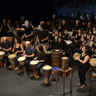 Alumnos del Centro de Enseñanza Musical del Bierzo durante el concierto fin de curso del pasado mes de junio.