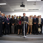 El presidente del Círculo de Empresarios, Javier Vega de Seoane, presenta el documento.