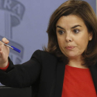 La vicepresidenta del Gobierno, Soraya Sáenz de Santamaría.