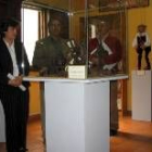 Elvira Casado, Perandones y el edil de Cultura, Francisco Panero, en la exposición